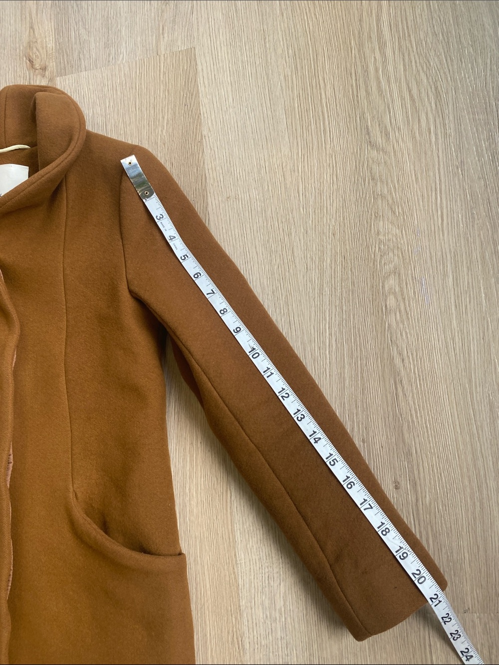 Wilfred Aritzia Camel Wool Cashmere Shawl Collar Coat XS - Picture 13 of 13
